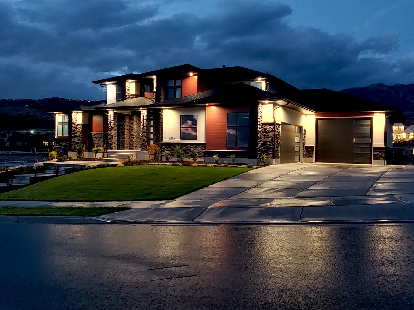 Custom home lighting project completed by Camson Electric in Utah