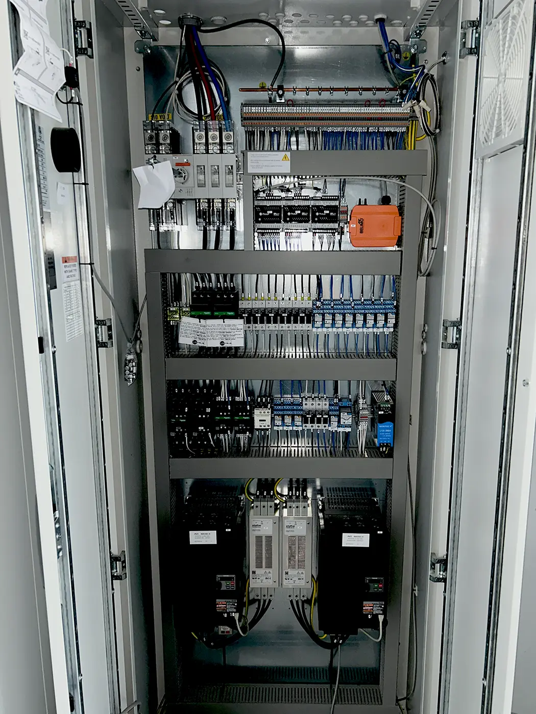 Industrial control panel and automation system installed by Camson Electric for a commercial facility in Utah